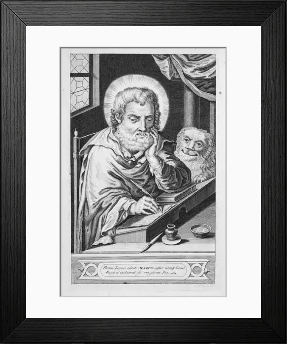 Framed Print : Mark the Evangelist and the lion Framed Print : Mark the Evangelist and the lion