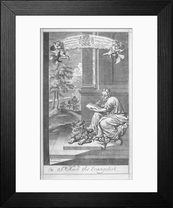 Framed Print : Mark the Evangelist, writing his gospel Framed Print : Mark the Evangelist, writing his gospel