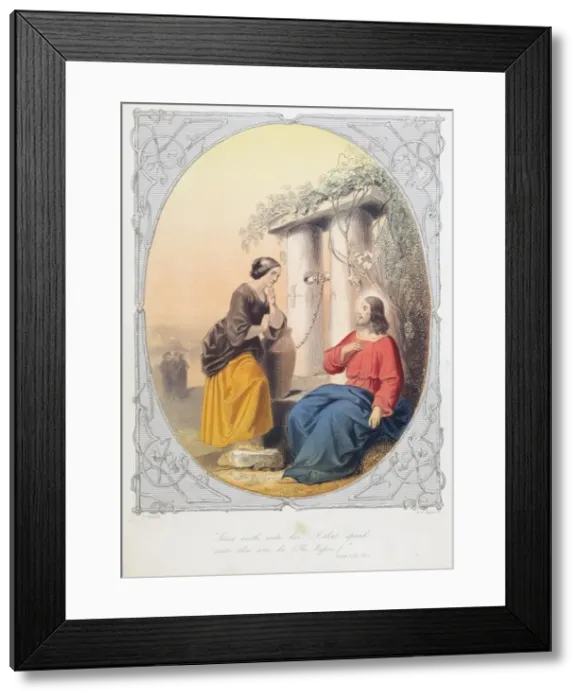 Framed Print : Jesus reveals his identity to the Samaritan Woman Framed Print : Jesus reveals his identity to the Samaritan Woman