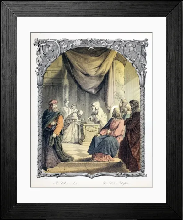 Framed Print : The Lesson of the Widows mite Framed Print : The Lesson of the Widows mite