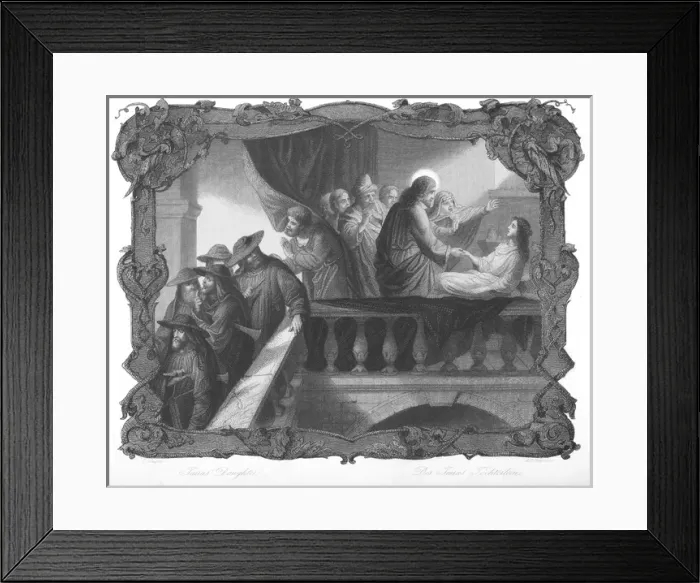 Framed Print : Raising Jairuss daughter Framed Print : Raising Jairuss daughter