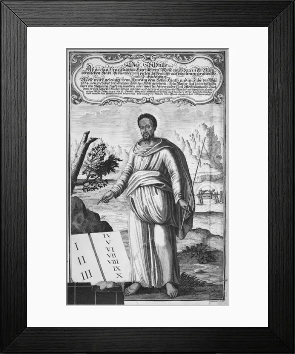 Framed Print : Moses and the Ten Commandments Framed Print : Moses and the Ten Commandments