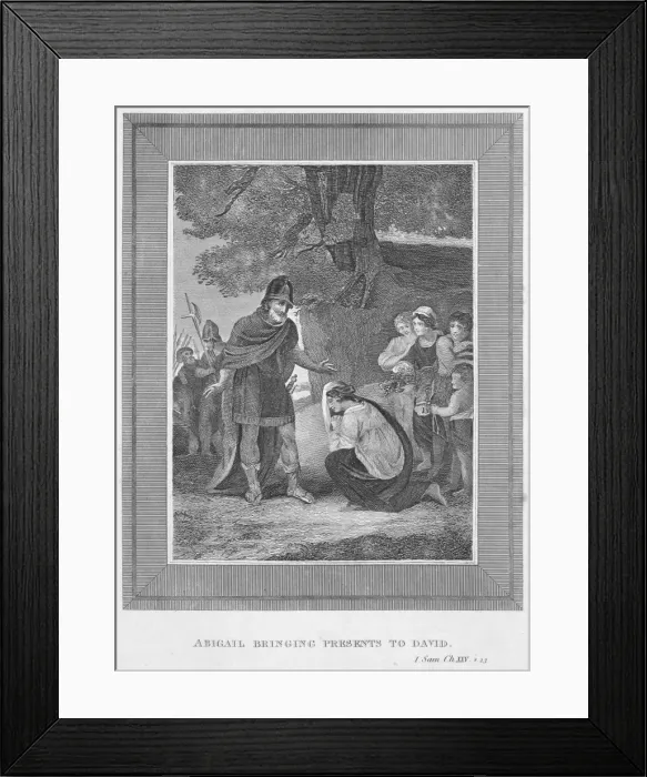 Framed Print : Abigail bringing presents to David Framed Print : Abigail bringing presents to David