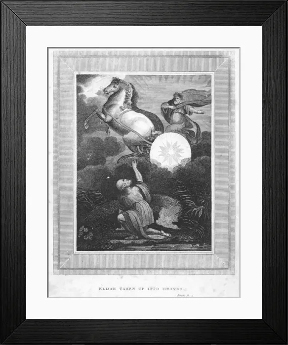Framed Print : Elijah taken to heaven in the chariot of fire Framed Print : Elijah taken to heaven in the chariot of fire
