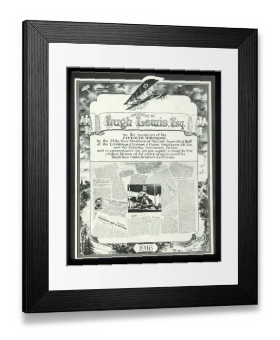 Framed Print : Hugh Lewis Esq, commemoration poster Framed Print : Hugh Lewis Esq, commemoration poster