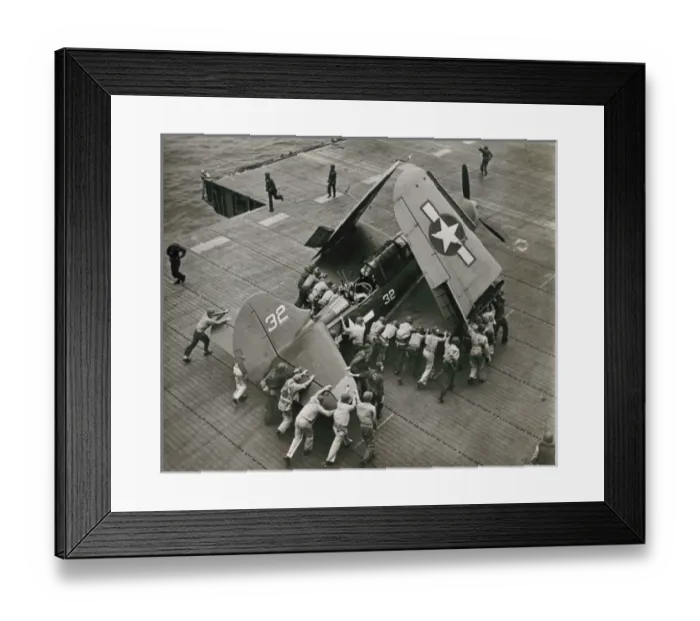 Framed Print : Curtiss Model 84 SB2C-1 Helldiver aboard a US aircraft Framed Print : Curtiss Model 84 SB2C-1 Helldiver aboard a US aircraft