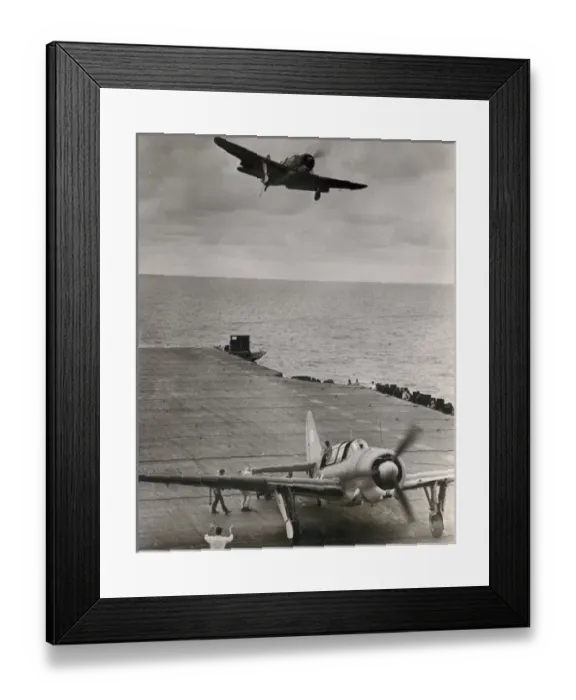 Framed Print : Curtiss Model 84 SB2C-1 Helldivers aboard a US aircraft Framed Print : Curtiss Model 84 SB2C-1 Helldivers aboard a US aircraft