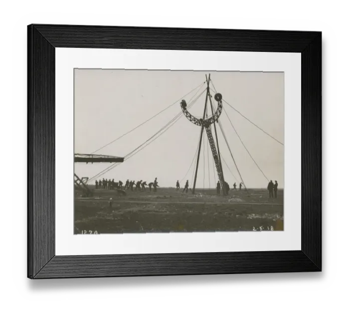 Framed Print : Mooring experiment at the Naval Airship Station, Walney