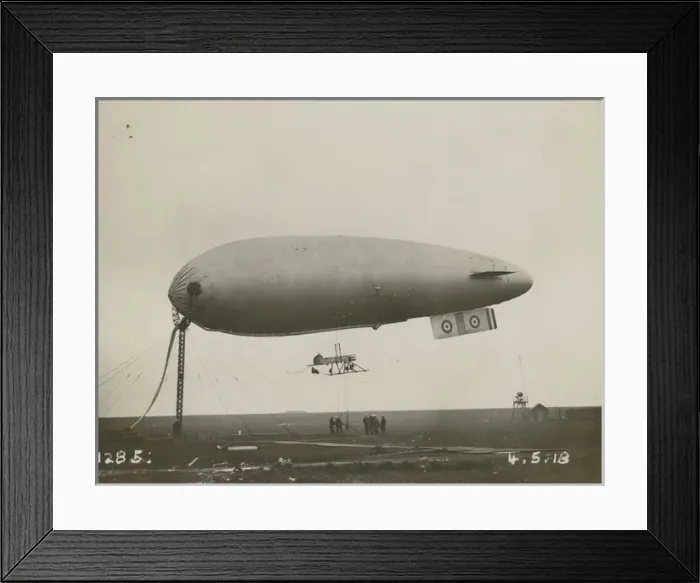 Framed Print : An SS-class airship in a mooring experiment Framed Print : An SS-class airship in a mooring experiment