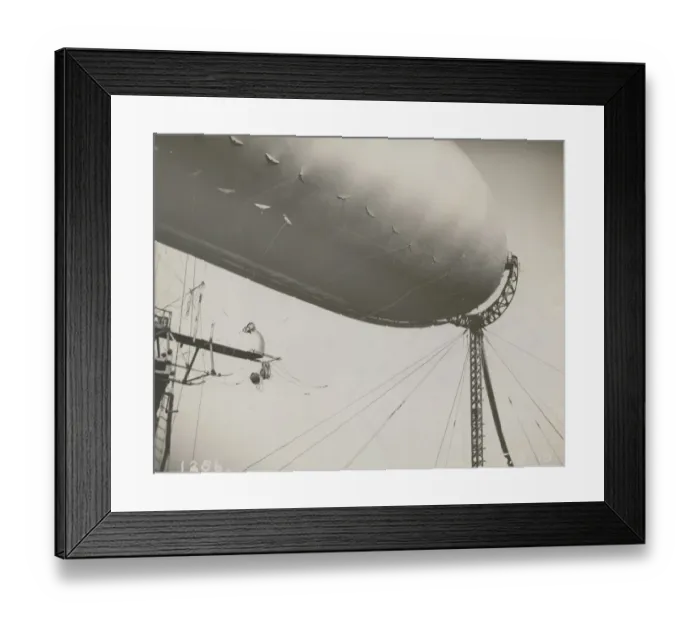 Framed Print : An SS-class airship in a mooring experiment Framed Print : An SS-class airship in a mooring experiment