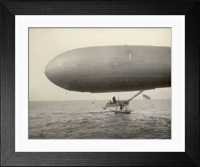 Framed Print : An SS-class airship moored at sea at the Naval Airship Framed Print : An SS-class airship moored at sea at the Naval Airship