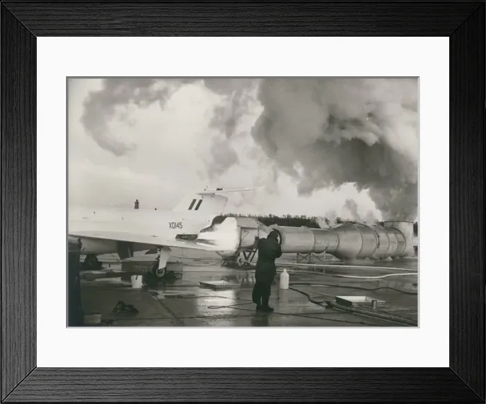 Framed Print : Saunders-Roe SR53, XD145, during a ground test Framed Print : Saunders-Roe SR53, XD145, during a ground test