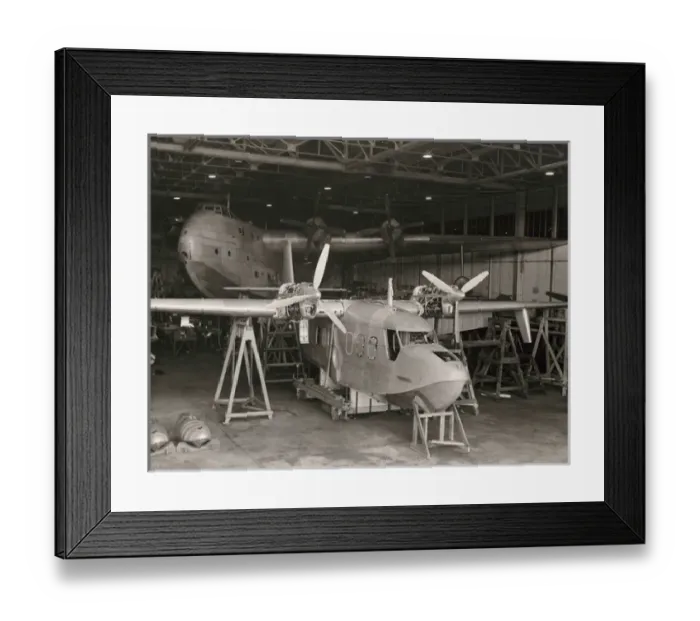 Framed Print : Short SA6 Sealand in the hangar Framed Print : Short SA6 Sealand in the hangar