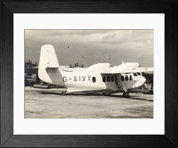 Framed Print : The first Short SA6 Sealand, G-AIVX, at the SBAC show Framed Print : The first Short SA6 Sealand, G-AIVX, at the SBAC show