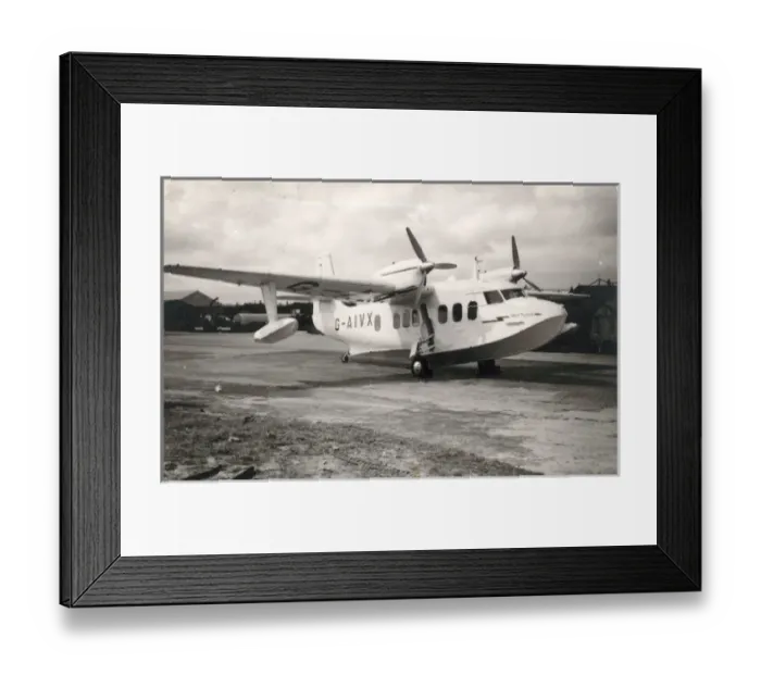 Framed Print : The first Short SA6 Sealand, G-AIVX, at the SBAC show Framed Print : The first Short SA6 Sealand, G-AIVX, at the SBAC show