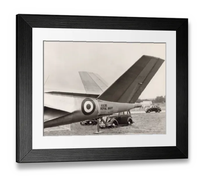 Framed Print : The tail of Supermarine 508, VX136 Framed Print : The tail of Supermarine 508, VX136