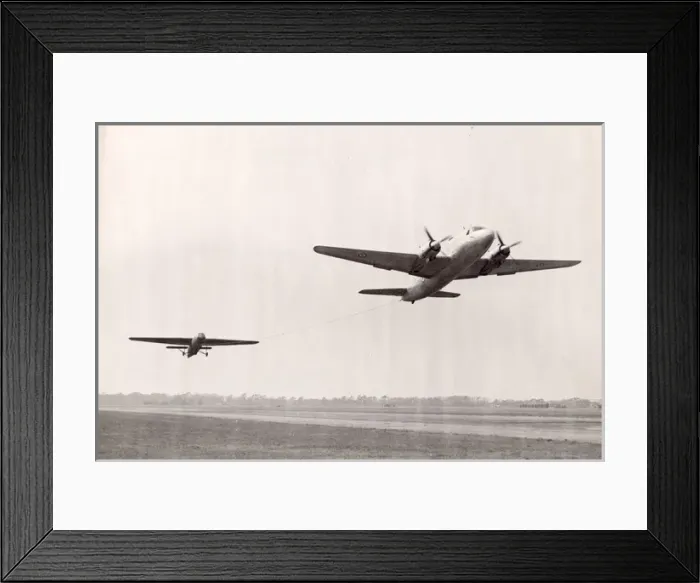 Framed Print : Vickers Type 665 Valetta towing an Airspeed Horsa off t Framed Print : Vickers Type 665 Valetta towing an Airspeed Horsa off t