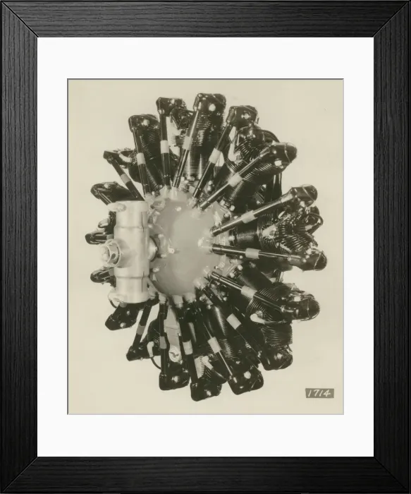 Framed Print : Pratt & Whitney R-1340 Wasp radial, front port quarter