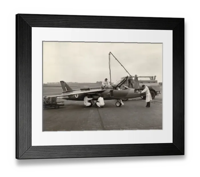 Framed Print : Folland Gnat during servicing Framed Print : Folland Gnat during servicing
