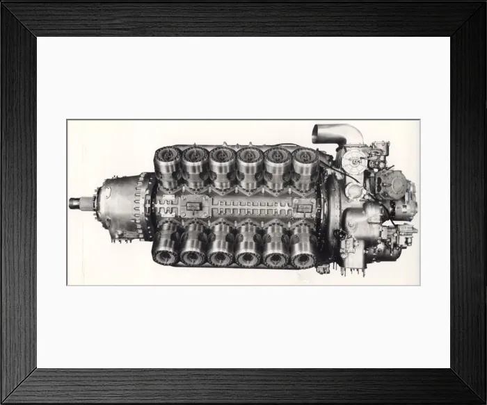 Framed Print : Rolls-Royce Pennine 24-cylinder, air-cooled, X-block Framed Print : Rolls-Royce Pennine 24-cylinder, air-cooled, X-block
