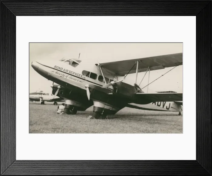 Framed Print : de Havilland DH86, G-ADVJ, County of Sussex Framed Print : de Havilland DH86, G-ADVJ, County of Sussex