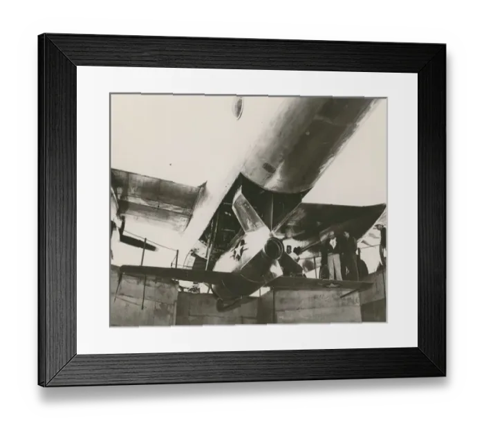 Framed Print : McDonnell XF-85 Goblin underneath its mothership Framed Print : McDonnell XF-85 Goblin underneath its mothership