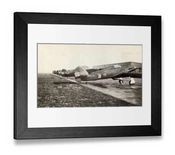 Framed Print : Hawker Hurricanes at Schaffen Air Base, Diest, Belgium