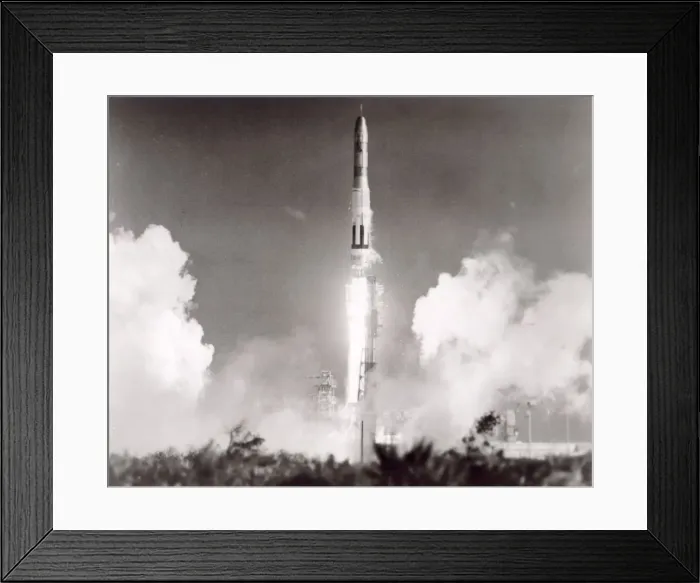 Framed Print : Martin SM-68 Titan ICBM shortly after launch