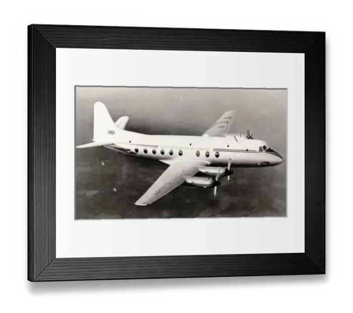 Framed Print : The first prototype Vickers Viscount 630, G-AHRF