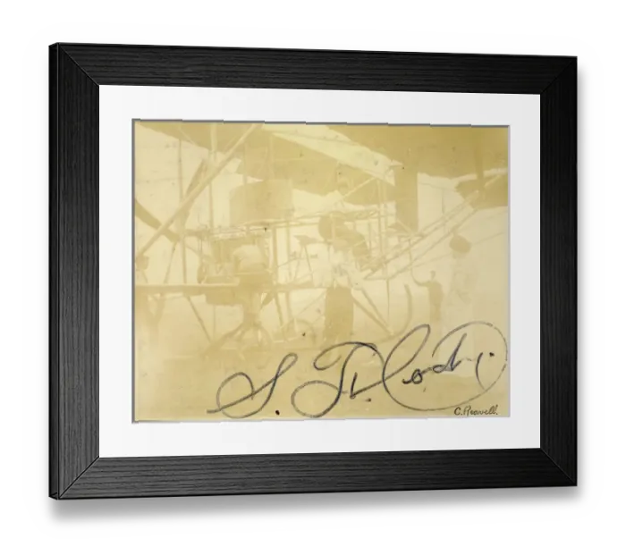 Framed Print : Signed photograph of Samuel Franklin Cody, 1862-1913