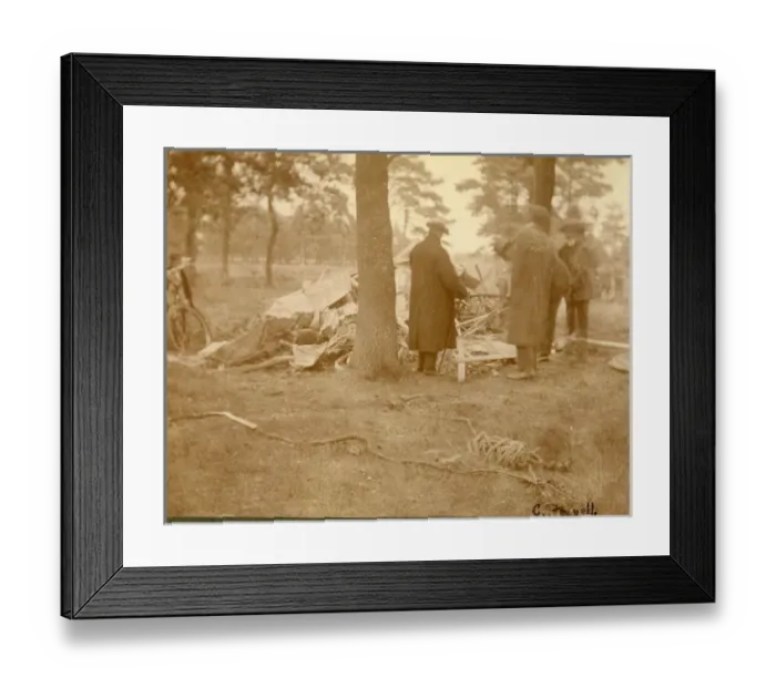 Framed Print : The wreckage following Codys fatal crash Framed Print : The wreckage following Codys fatal crash