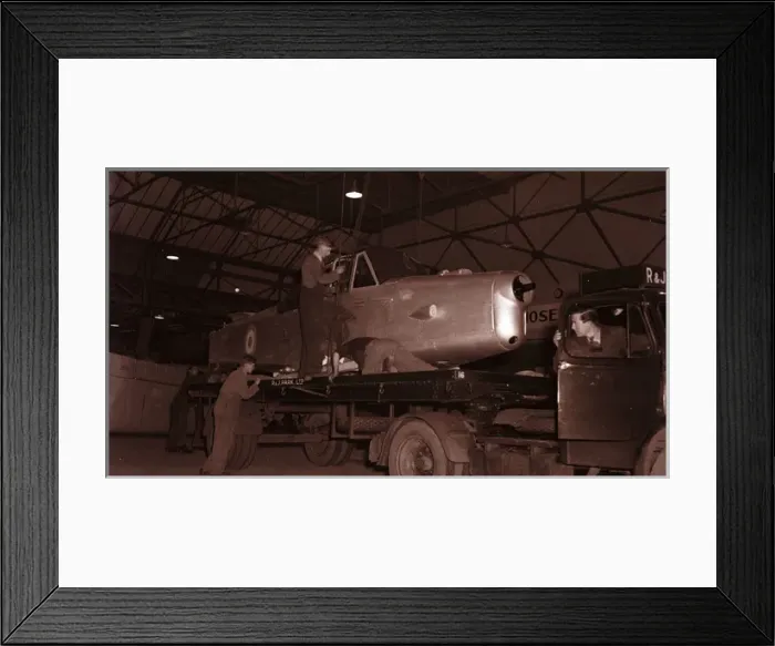 Framed Print : Percival Prentice being loaded on to the back of a lorry Framed Print : Percival Prentice being loaded on to the back of a lorry