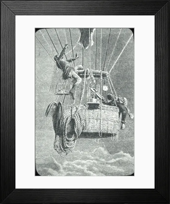 Framed Print : Coxwell and Glaishers climb to height Framed Print : Coxwell and Glaishers climb to height