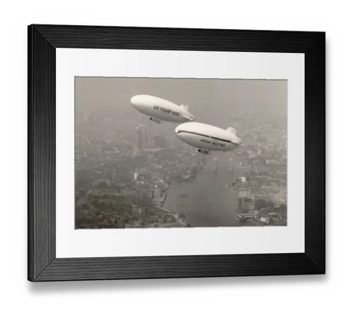 Framed Print : Airship Industries Skyship 500, G-BIHN, and Skyship 600 Framed Print : Airship Industries Skyship 500, G-BIHN, and Skyship 600