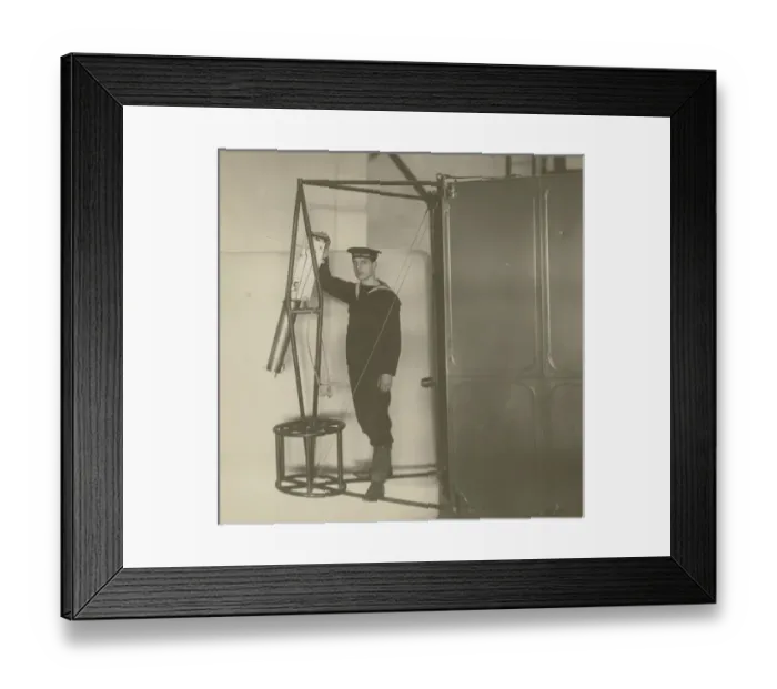 Framed Print : The rear Maxim gun position on the gondola Framed Print : The rear Maxim gun position on the gondola