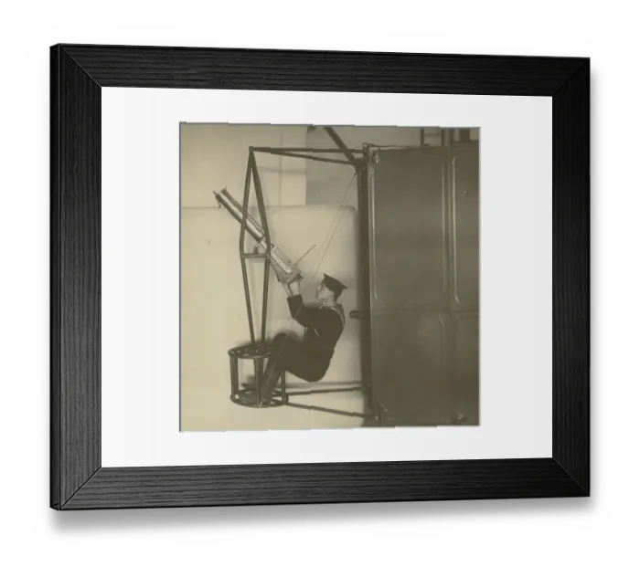 Framed Print : The rear Maxim gun position on the gondola Framed Print : The rear Maxim gun position on the gondola