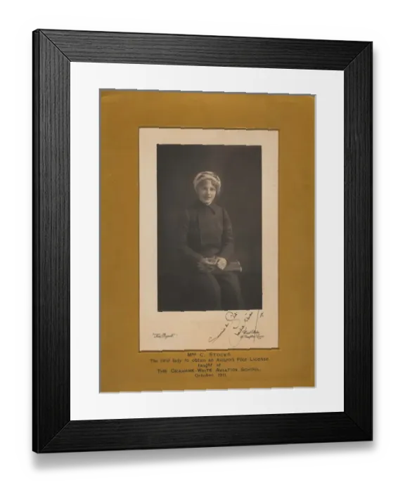 Framed Print : Mrs Cheridah de Beauvoir Stocks in 1912 Framed Print : Mrs Cheridah de Beauvoir Stocks in 1912