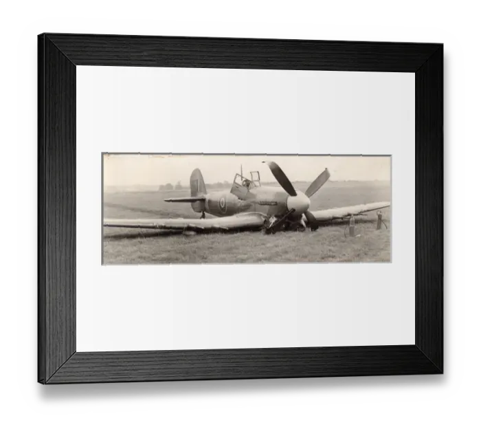 Framed Print : Hawker Typhoon IB, R8803, after a crash landing Framed Print : Hawker Typhoon IB, R8803, after a crash landing