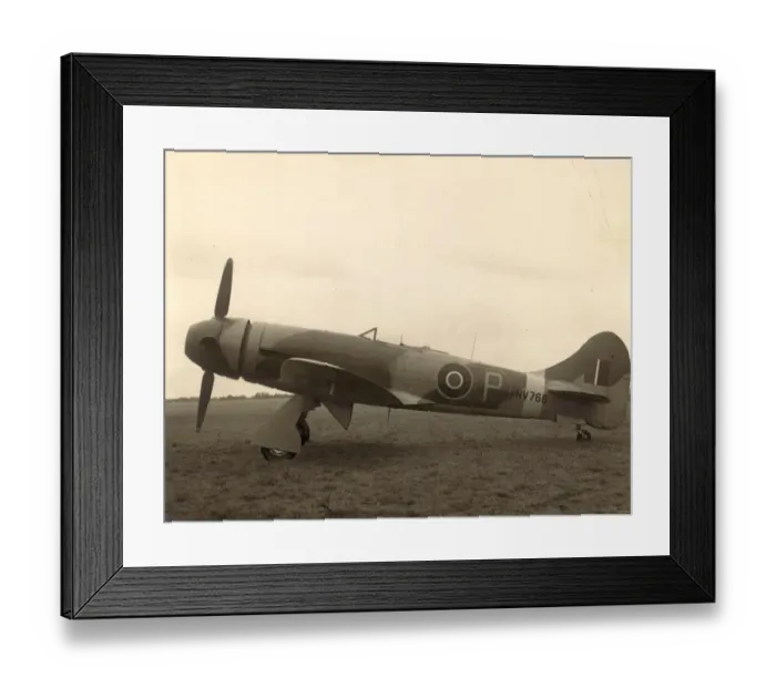 Framed Print : Hawker Tempest V, NV768, fitted with an annular radiator Framed Print : Hawker Tempest V, NV768, fitted with an annular radiator