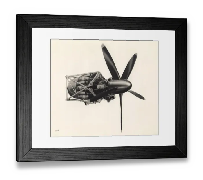 Framed Print : Bristol Theseus I turboprop