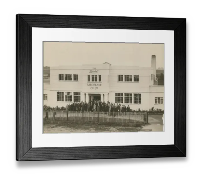 Framed Print : An aircraft firms visit in front of the staff Framed Print : An aircraft firms visit in front of the staff