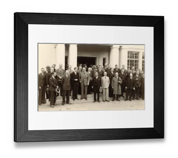 Framed Print : An aircraft firms visit in front of the staff Framed Print : An aircraft firms visit in front of the staff