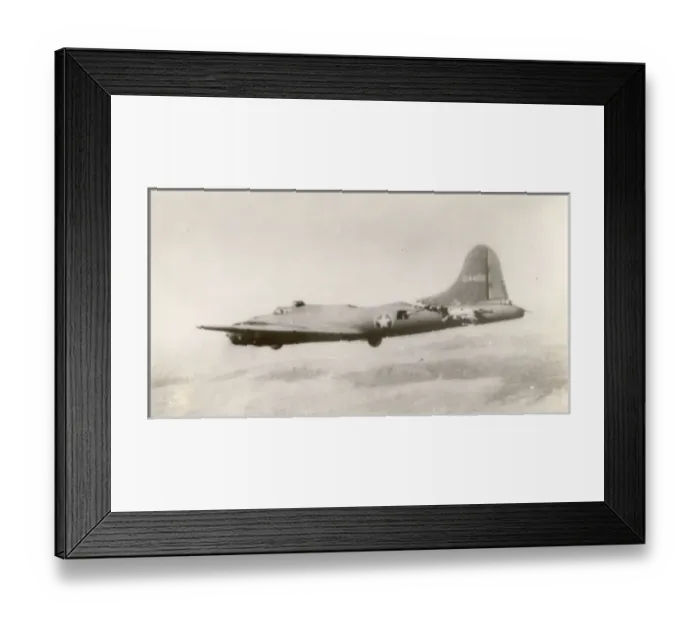 Framed Print : Damaged Boeing B-17F Flying Fortress, 41-24406 Framed Print : Damaged Boeing B-17F Flying Fortress, 41-24406