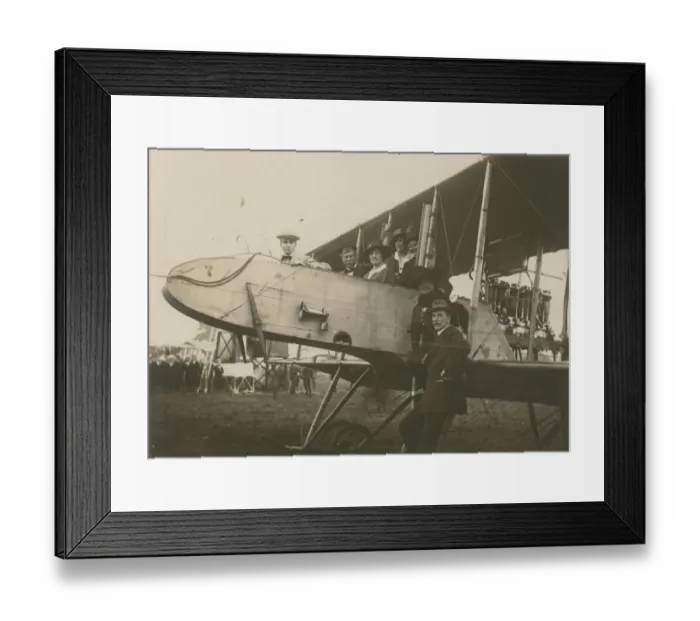 Framed Print : Claude Grahame-White in the front of his Grahame-White Framed Print : Claude Grahame-White in the front of his Grahame-White