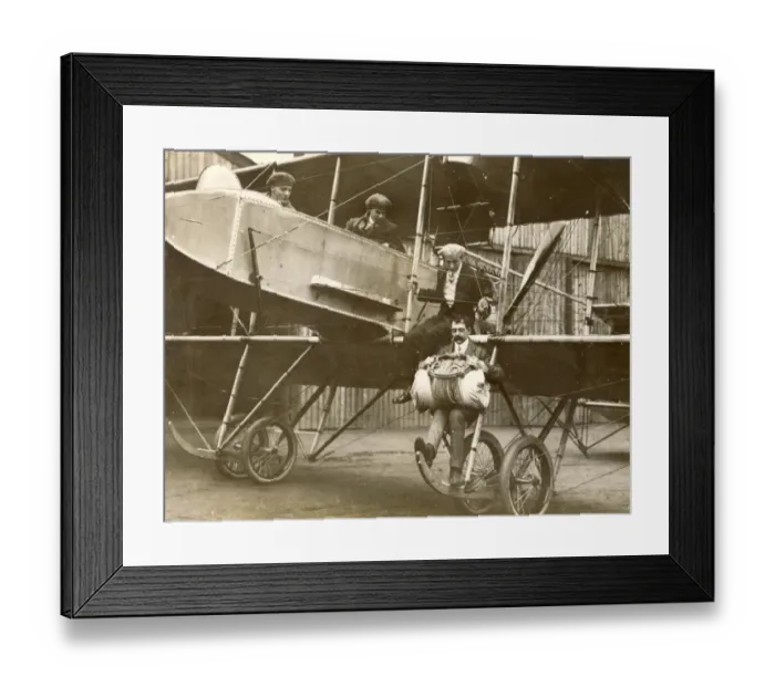 Framed Print : Mr W Newell preparing for a parachute descent Framed Print : Mr W Newell preparing for a parachute descent