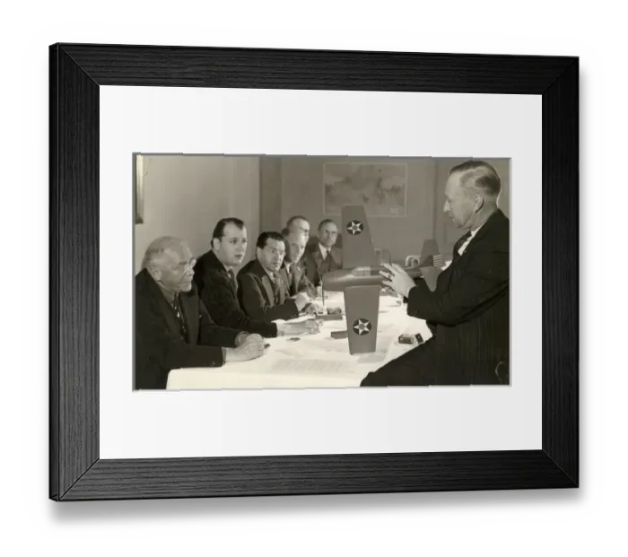 Framed Print : Leroy Randle Grumman (right), 1895-1982