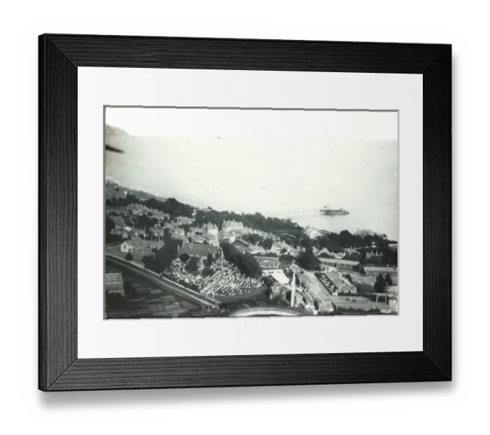 Framed Print : Aerial view of Sandown, Isle of Wight Framed Print : Aerial view of Sandown, Isle of Wight