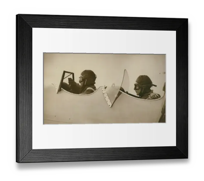 Framed Print : RAFVR at Gatwick, an instructor and pupil Framed Print : RAFVR at Gatwick, an instructor and pupil
