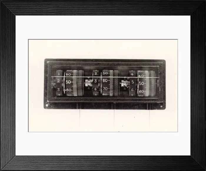 Framed Print : Triple control position indicator Framed Print : Triple control position indicator