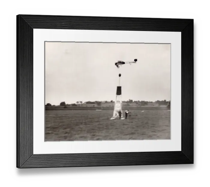 Framed Print : A Bleriot at the second marker, Aerial derby, Hendon Framed Print : A Bleriot at the second marker, Aerial derby, Hendon